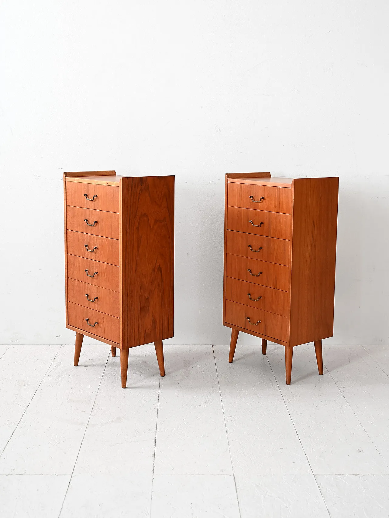Couple Scandinavian bedside tables in 1950s 4