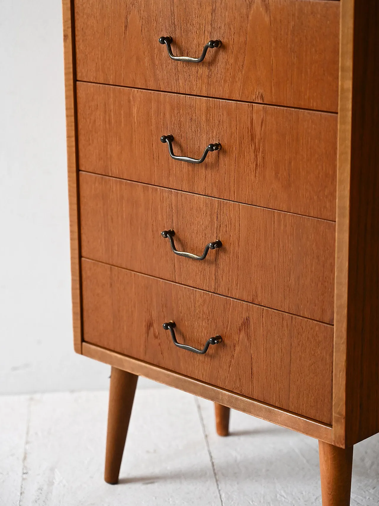 Couple Scandinavian bedside tables in 1950s 7