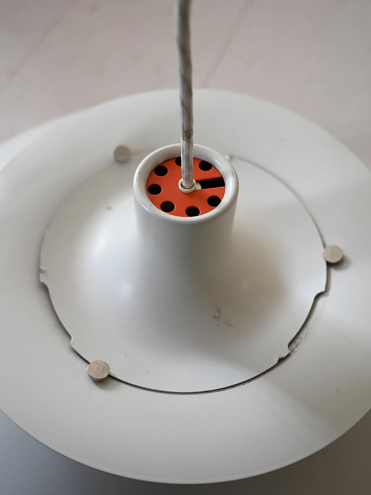 PH 5 white chandelier by Poul Henningsen 3