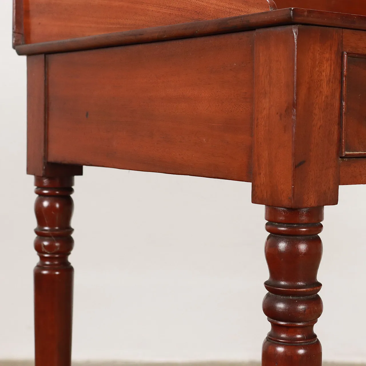 English mahogany toilet with ceramic bowl, mid-19th century 6