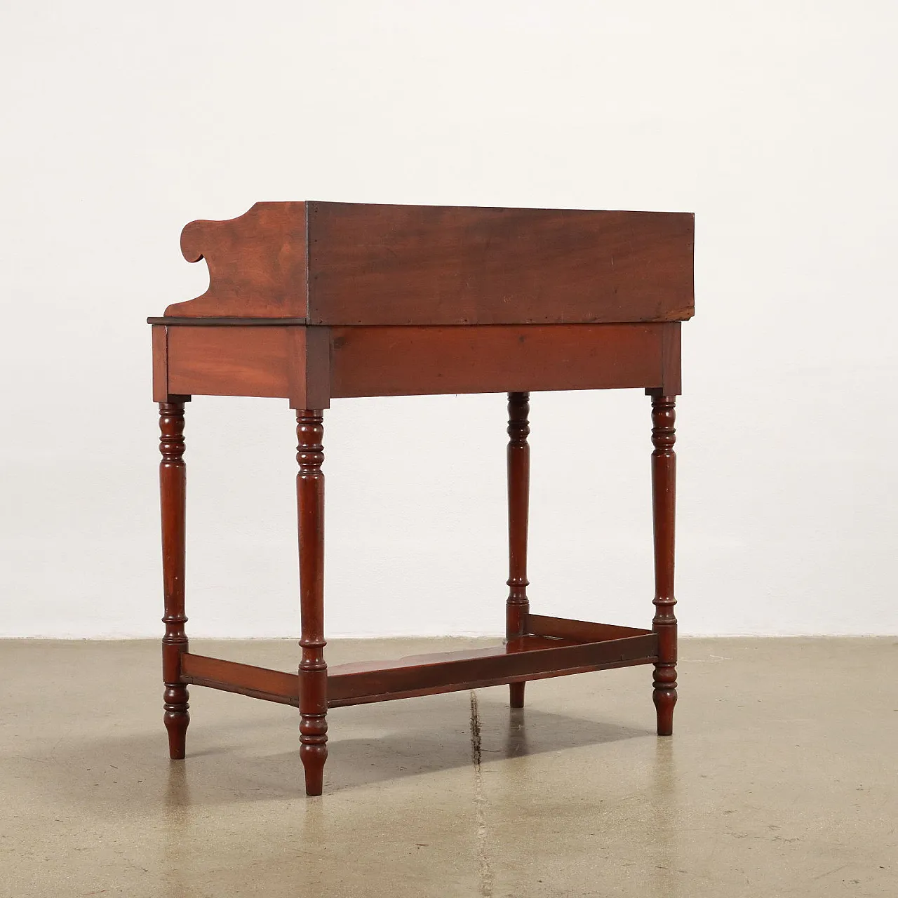 English mahogany toilet with ceramic bowl, mid-19th century 8