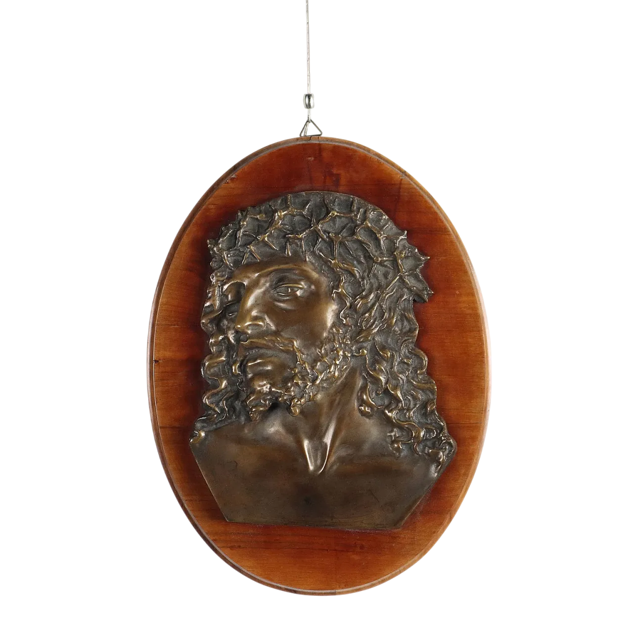 Volto di Cristo Sofferente, scultura in bronzo, '900 8