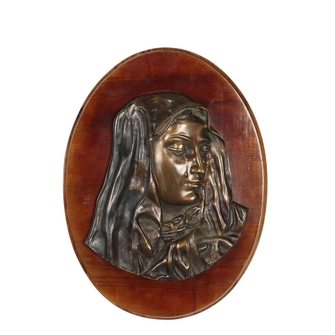 Volto di Maria Sofferente, scultura in bronzo, '900 7