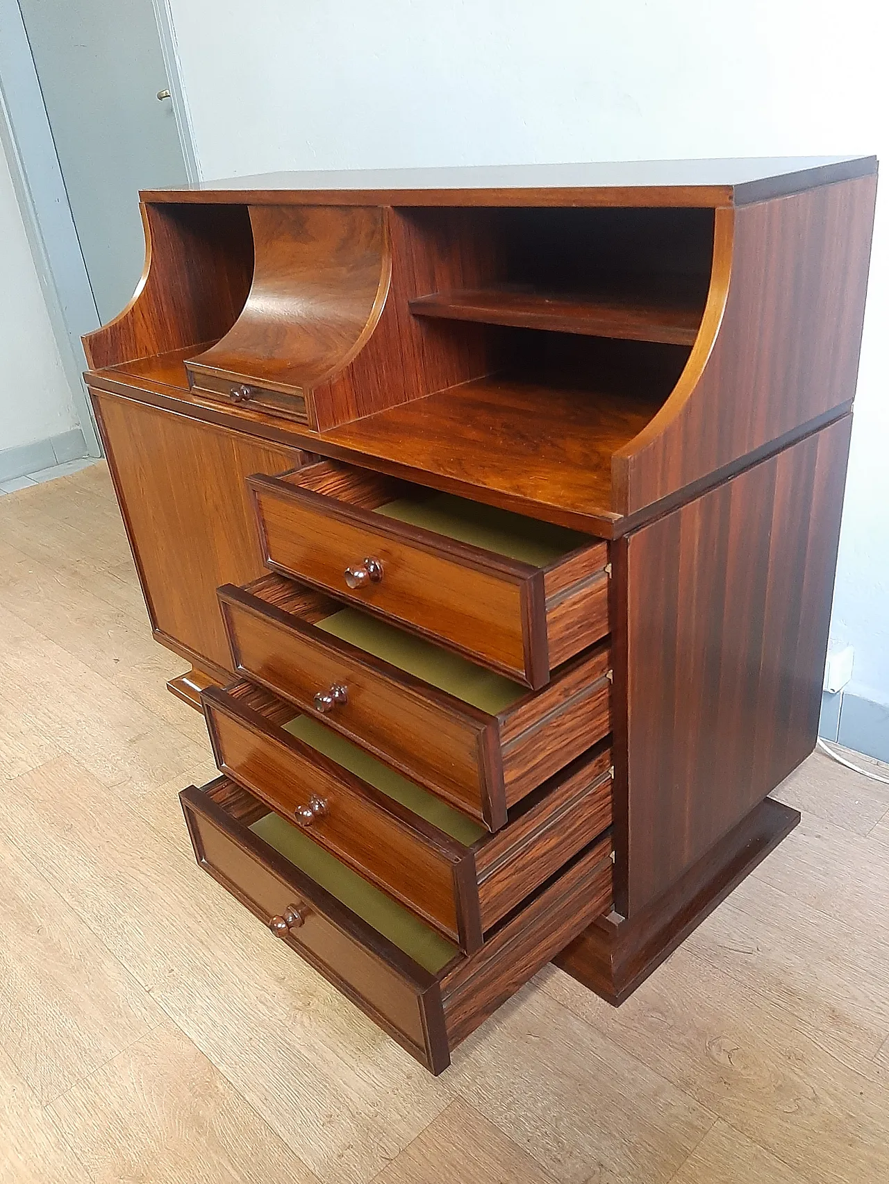 Mobile sideboard Nordic Scandinavian design, 1960s 9