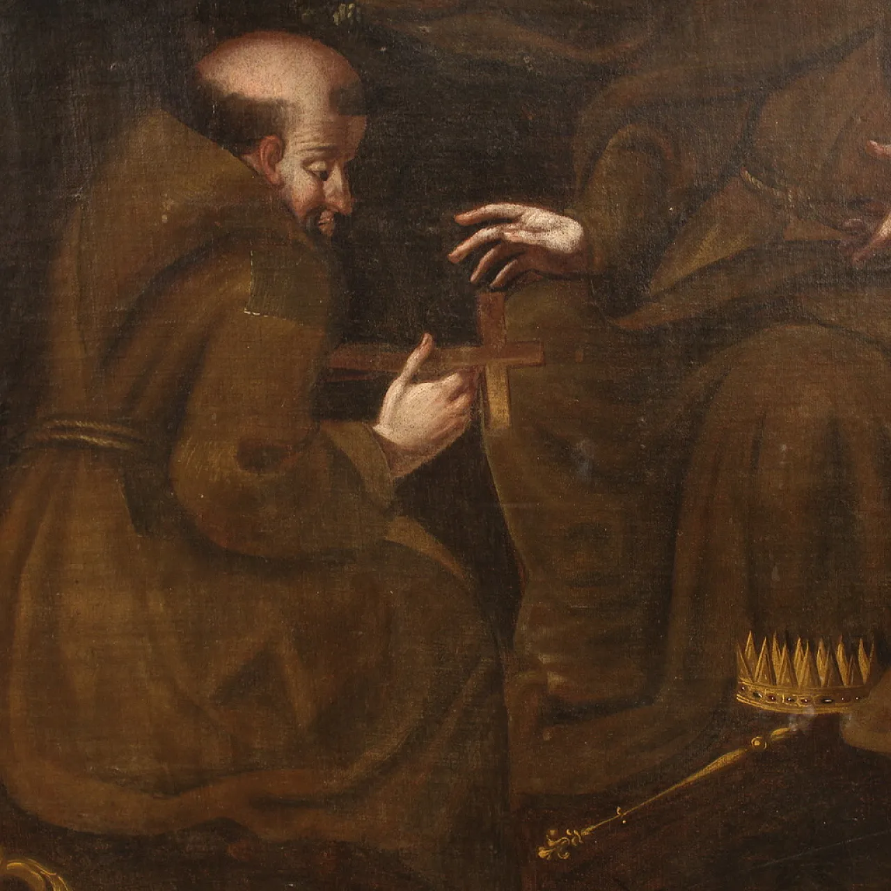 Spanish painting religious oil on canvas, 18th century 13