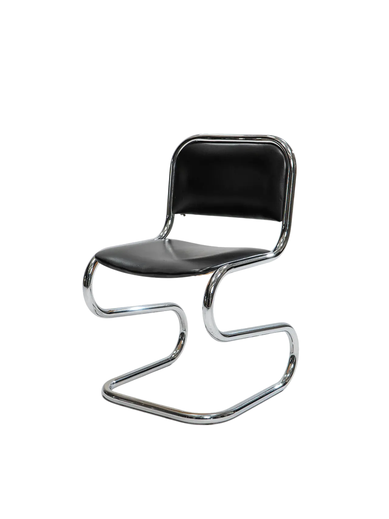 6 Cantilever chrome dining chairs, 1980s 9