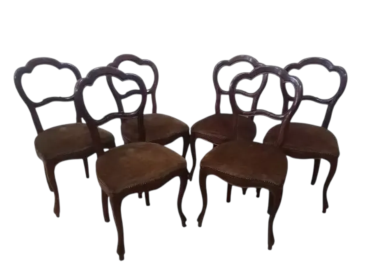 6 Louis Filippo style chairs, mid-20th century 11