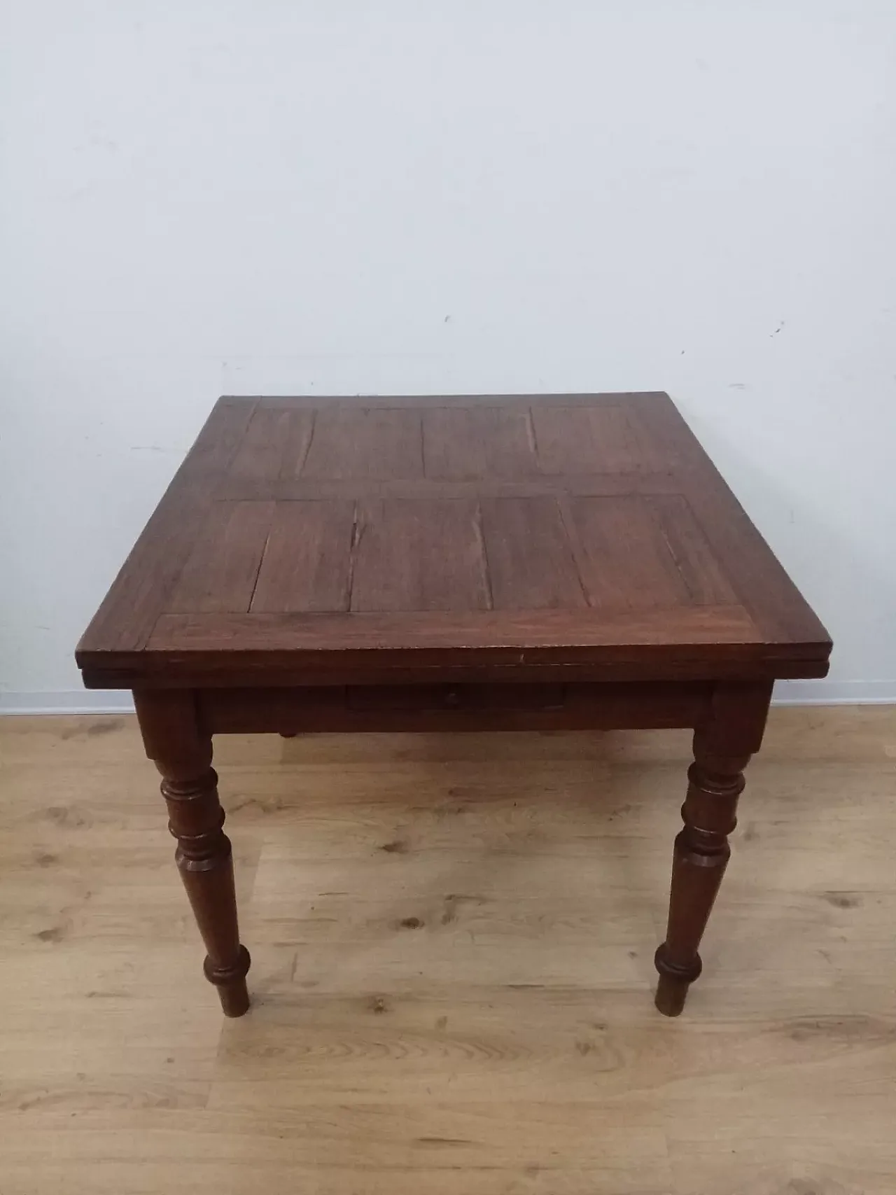 Tavolo allungabile in legno massello, inizi '900 3