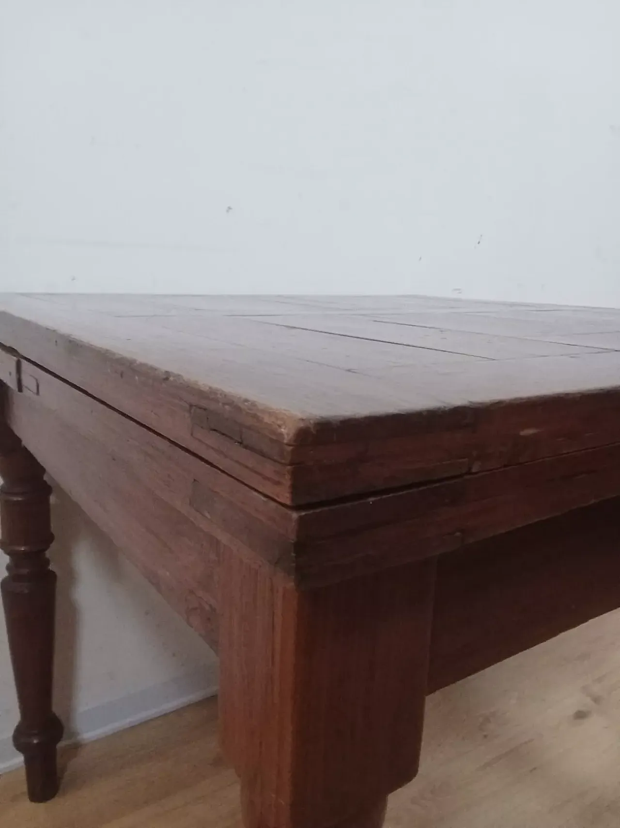 Tavolo allungabile in legno massello, inizi '900 6