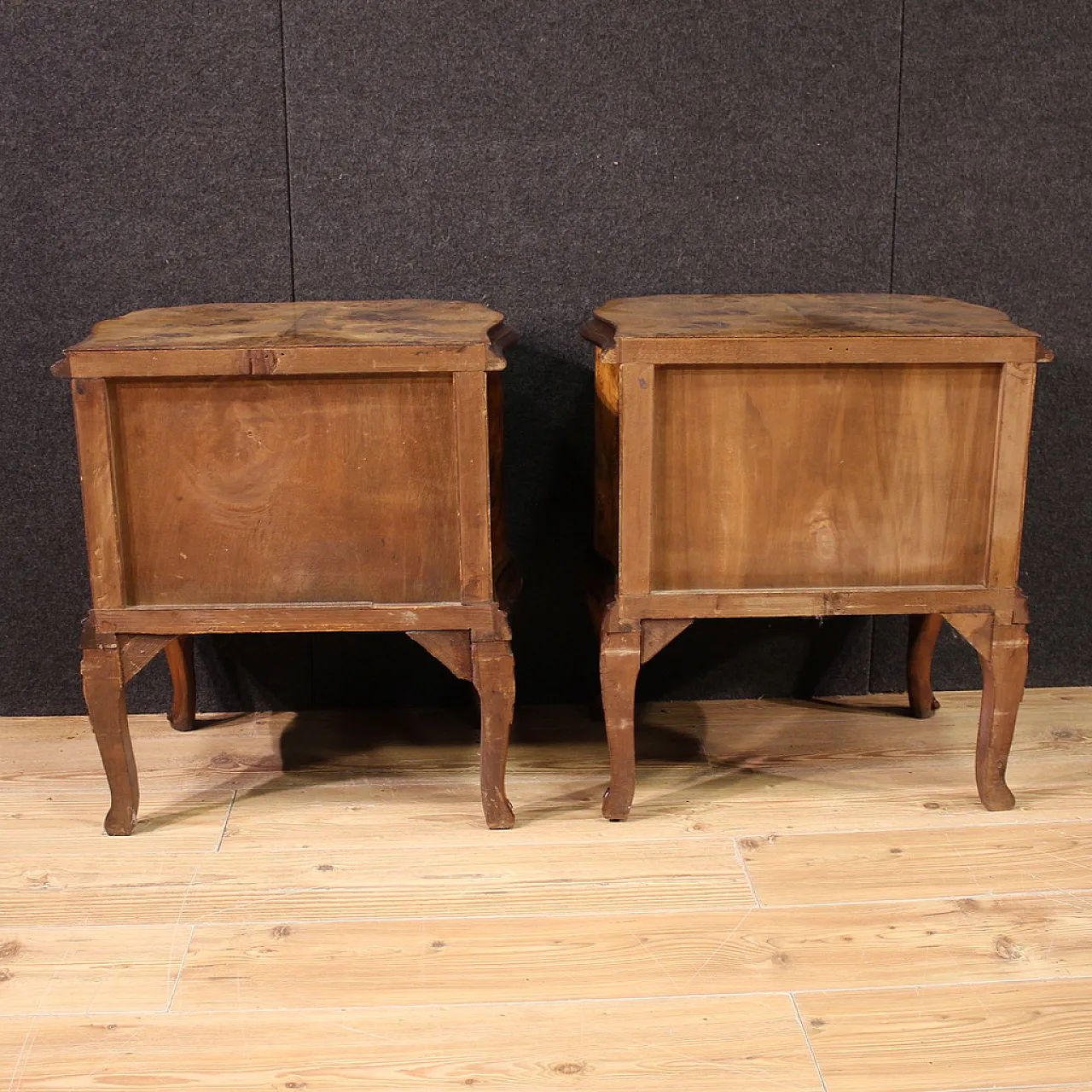 Pair of bedside tables in antique style, 20th century 9