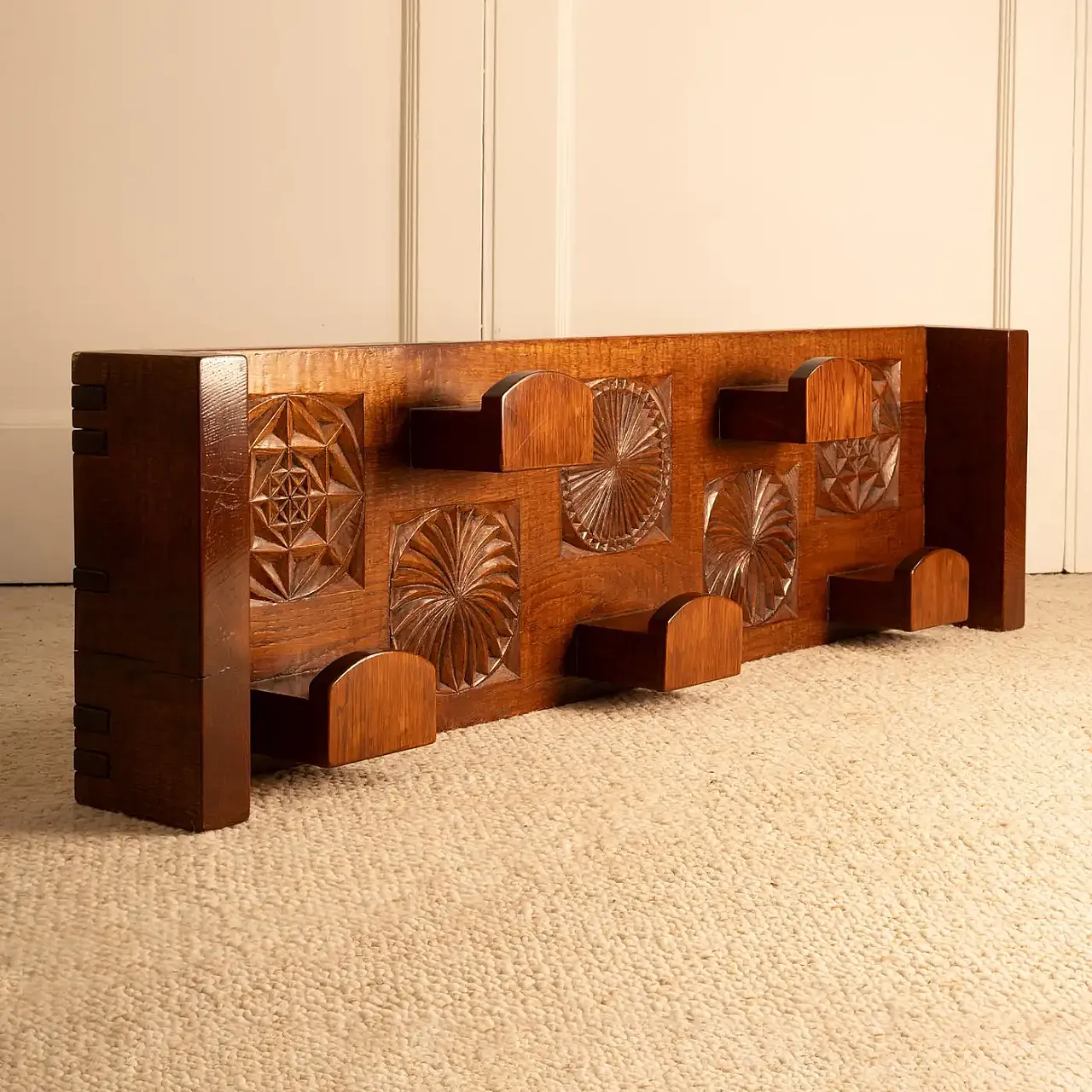 Wooden coat rack by Rivadossi, 1970s 2