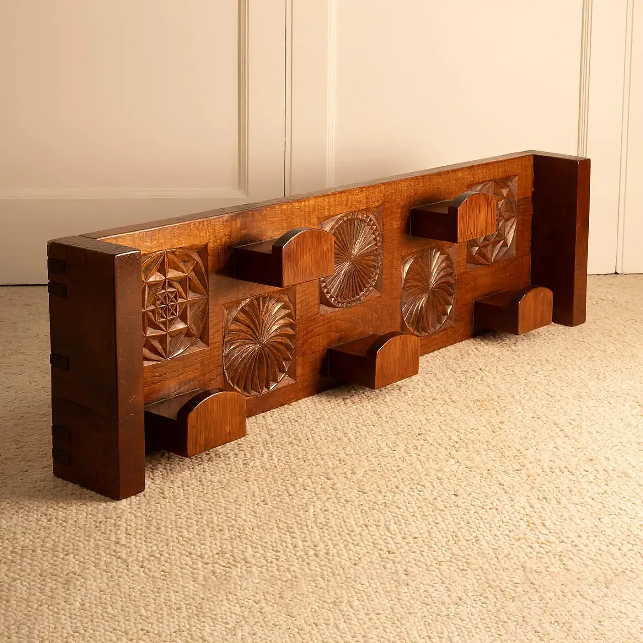 Wooden coat rack by Rivadossi, 1970s 3