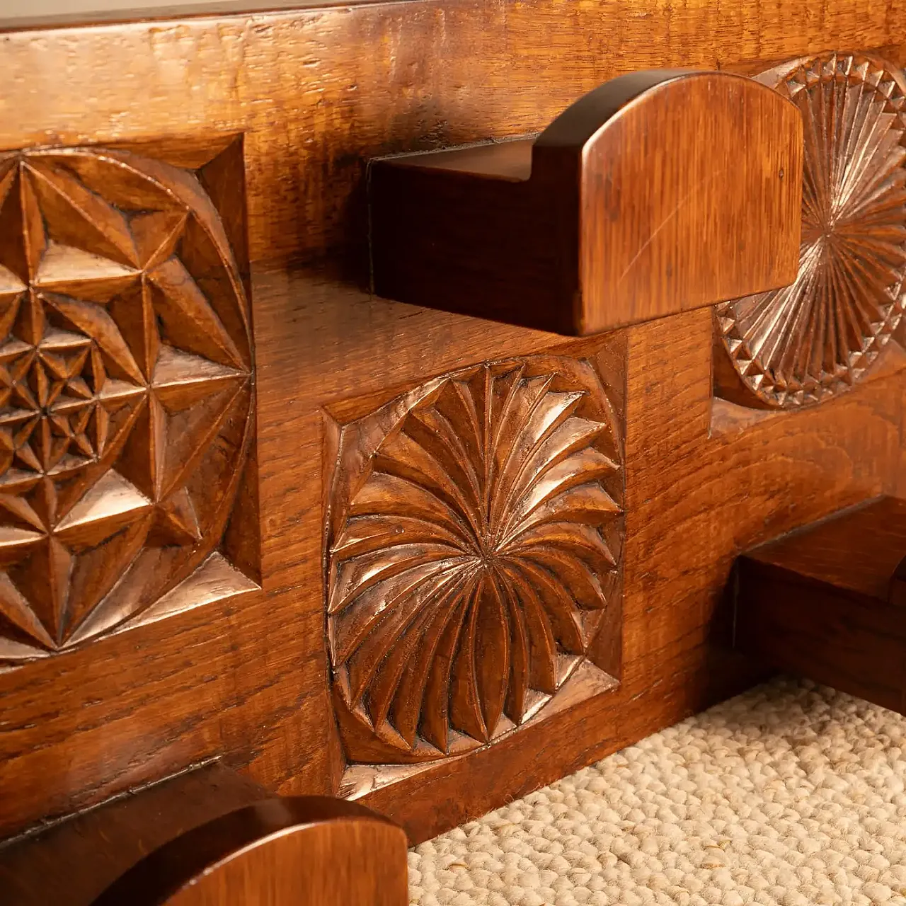 Wooden coat rack by Rivadossi, 1970s 4