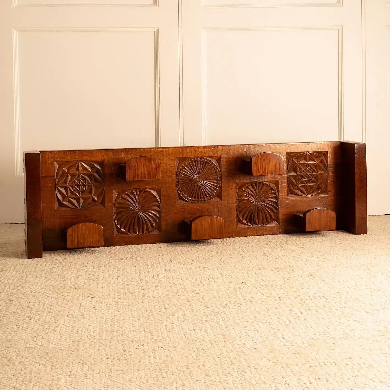 Wooden coat rack by Rivadossi, 1970s 8