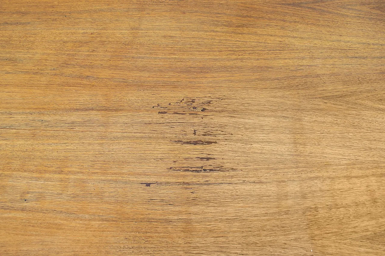 Tavolo da riunione grande in acciaio nichelato e legno, anni '60 5