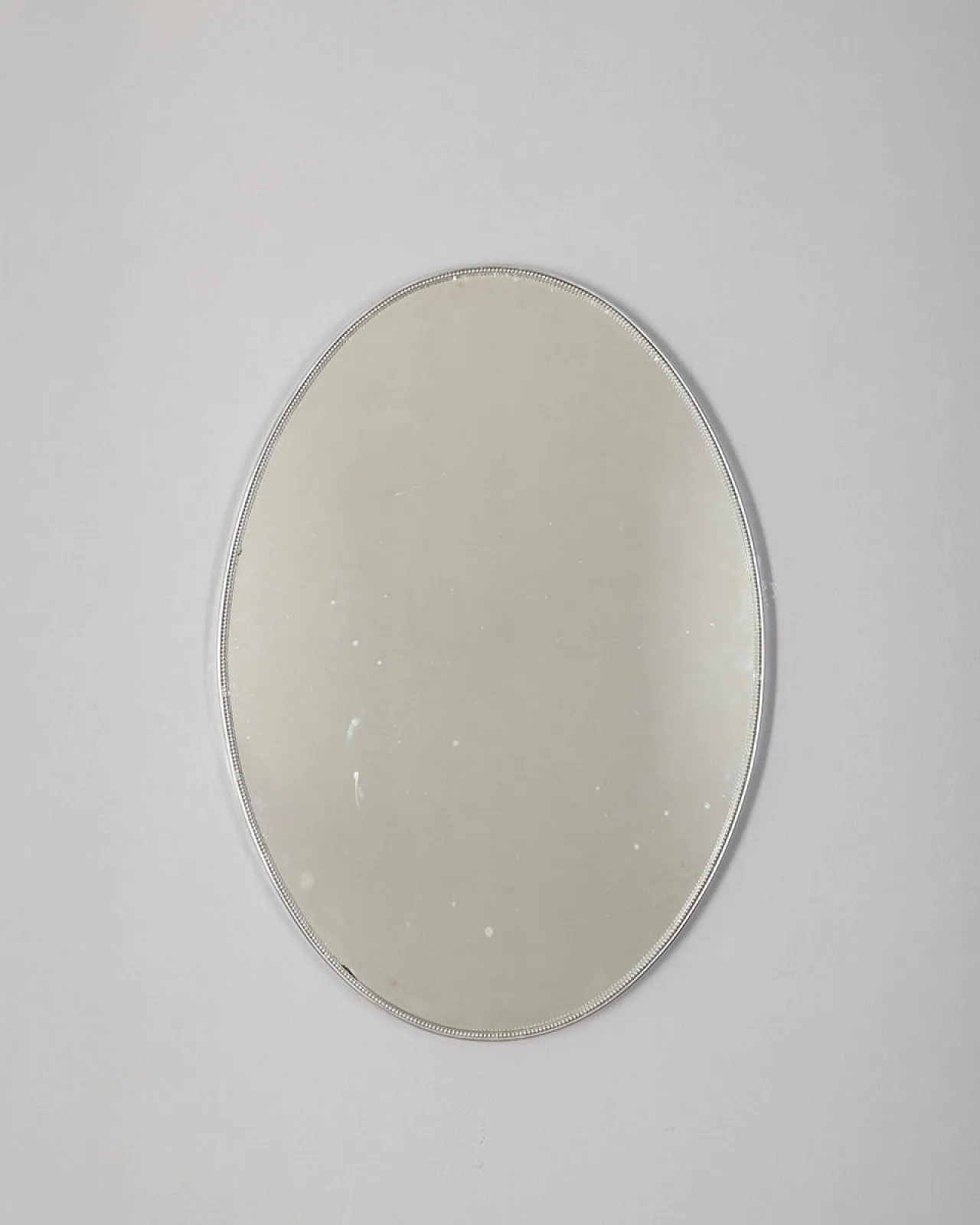 Specchio da parete in metallo cromato, anni '70 2