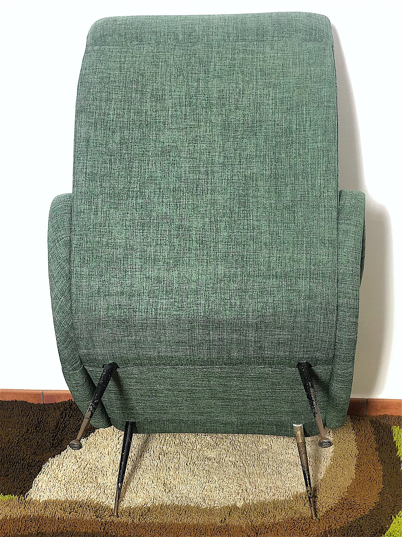 Poltrona Lady dark green stile Marco Zanuso, anni '50 13