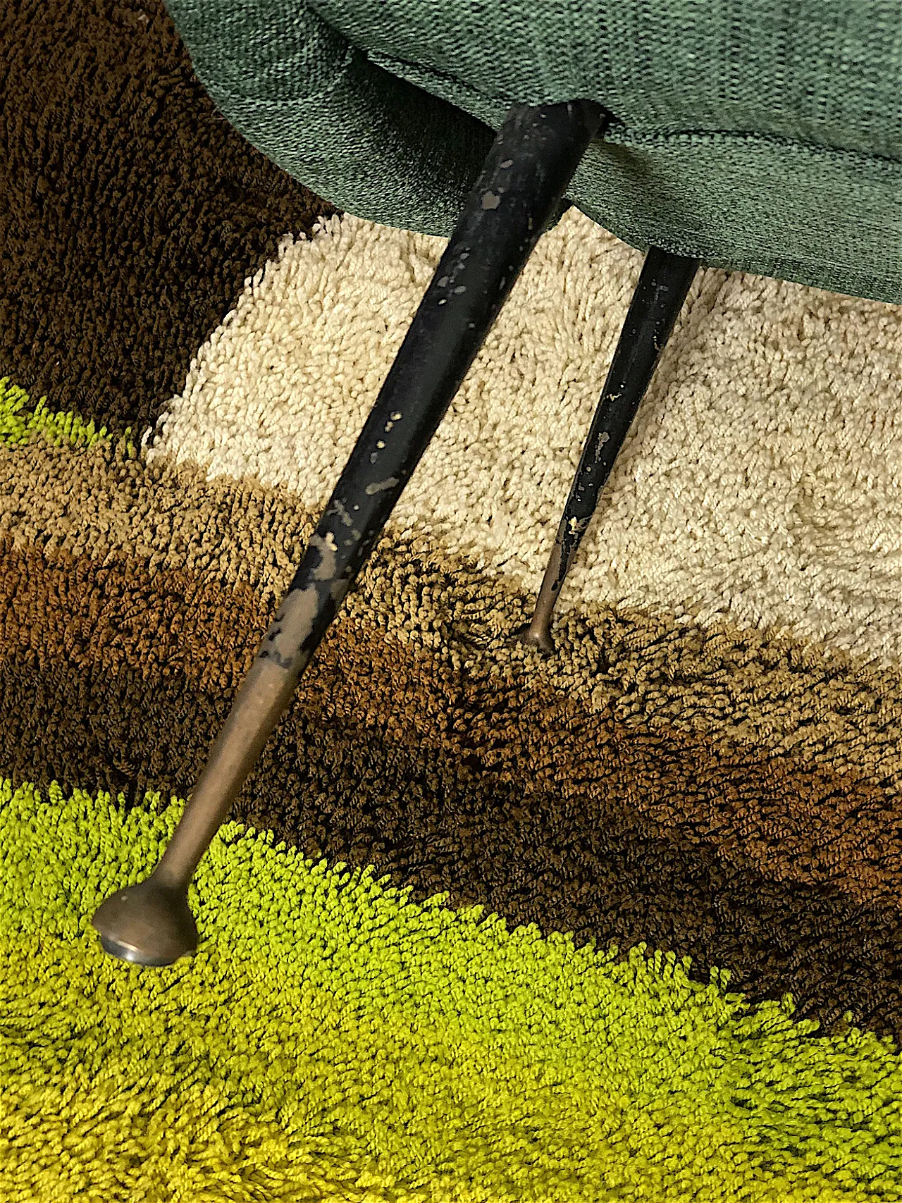 Poltrona Lady dark green stile Marco Zanuso, anni '50 14