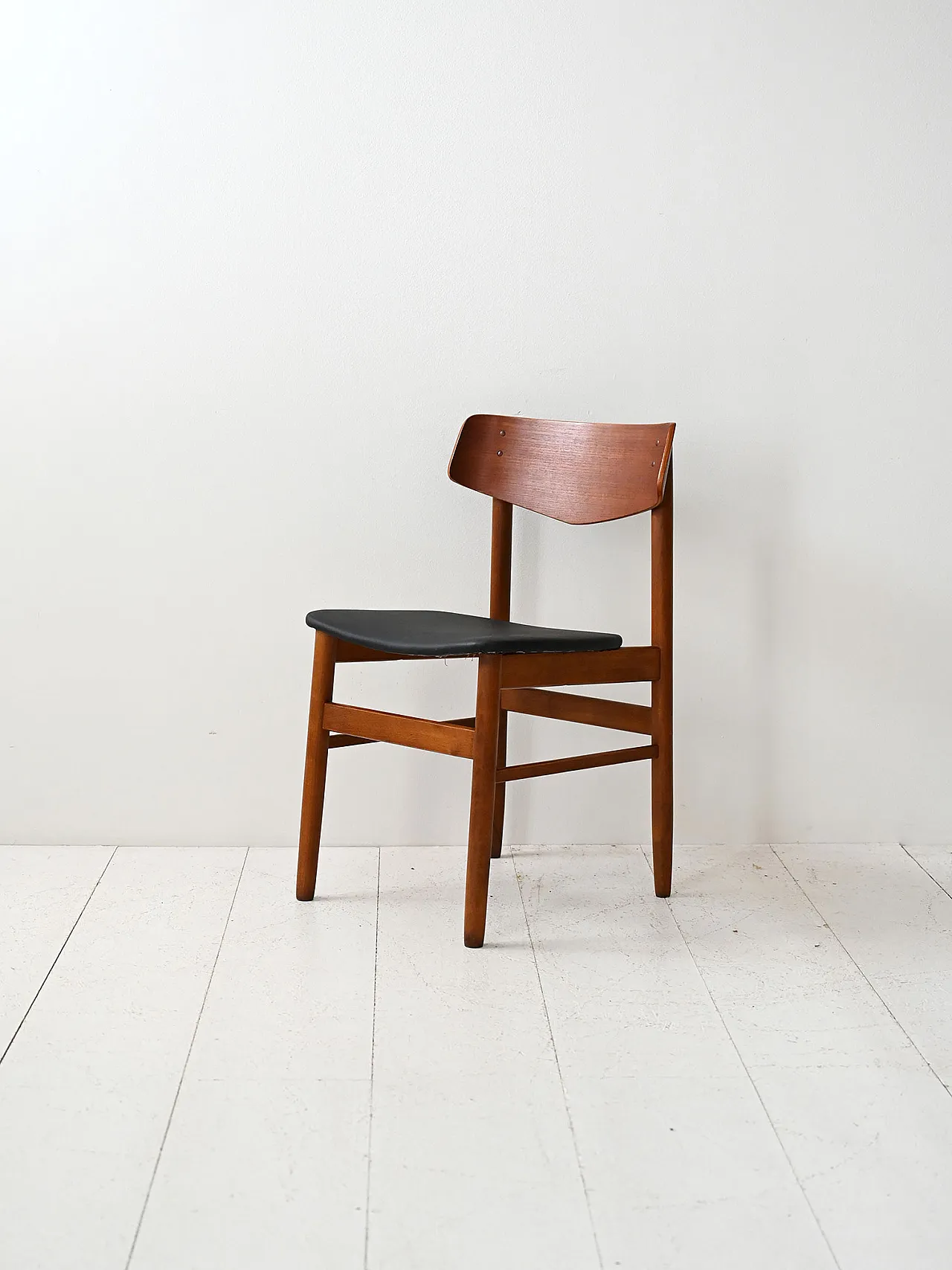 4 nordic Teak chairs, 60s 6