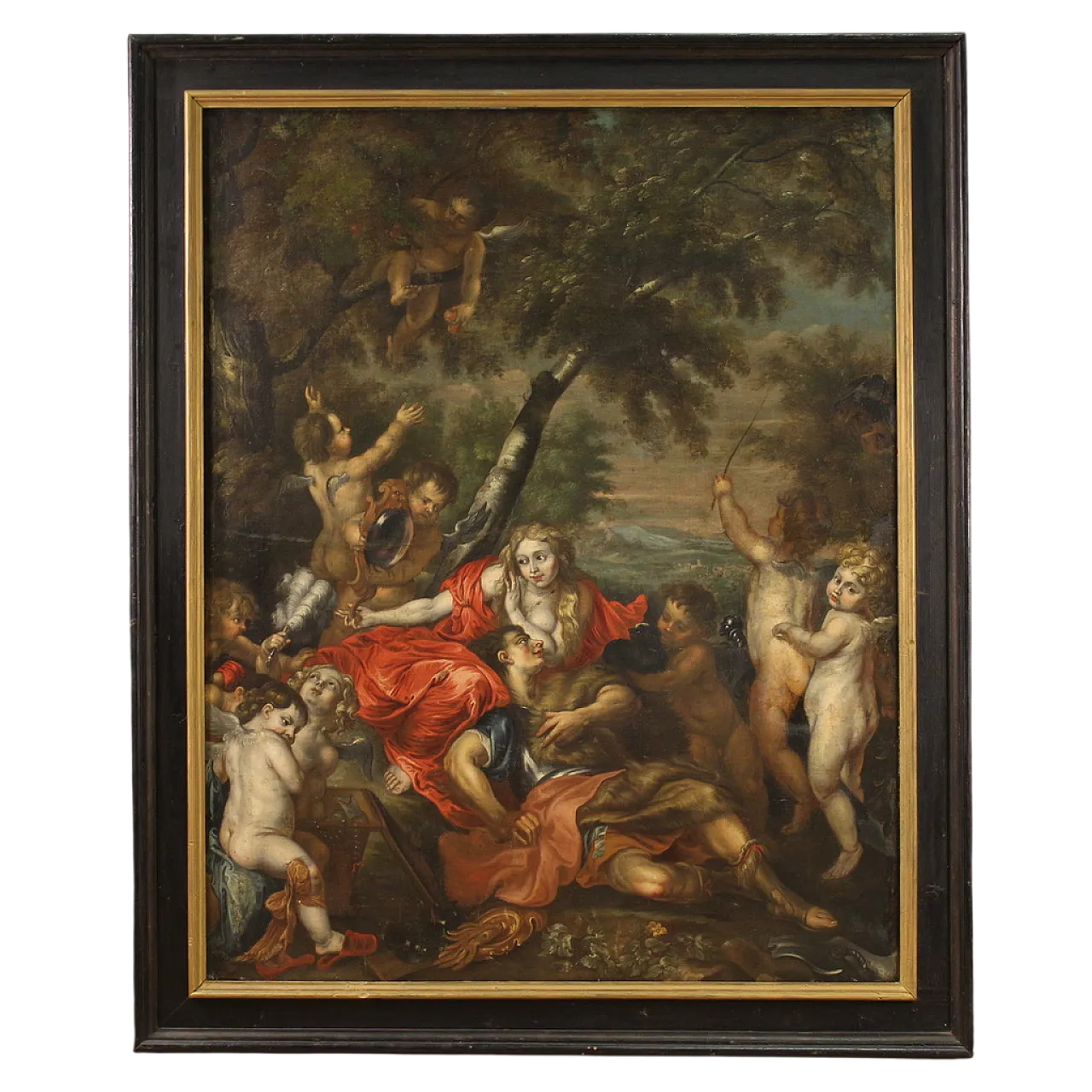 Mythological painting, allegory of Venus and Mars, 17th century 17