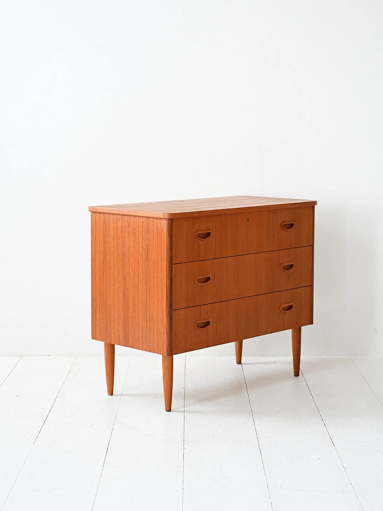 Cassettiera vintage scandinava in teak anni ’50/’60 3