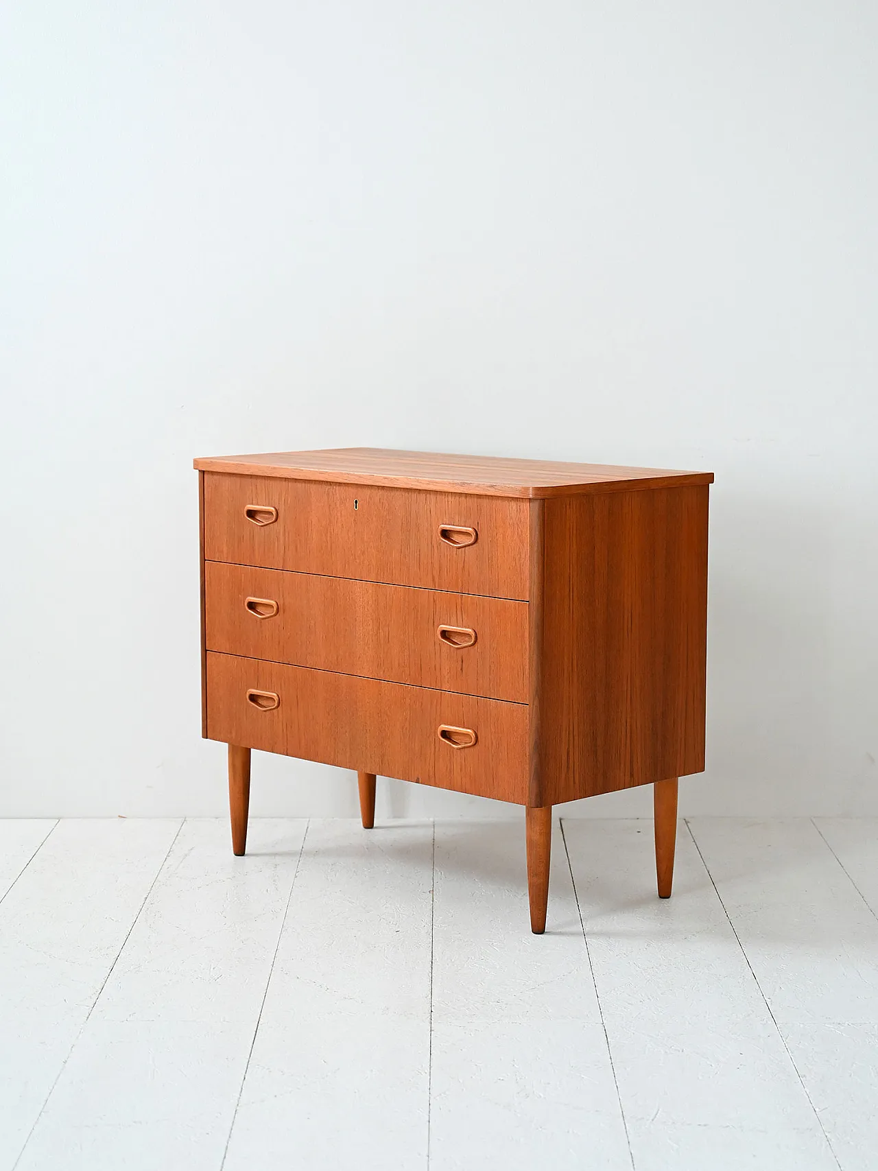 Cassettiera vintage scandinava in teak anni ’50/’60 4