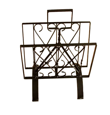 Handmade wrought iron magazine rack - Vintage from the 1950s