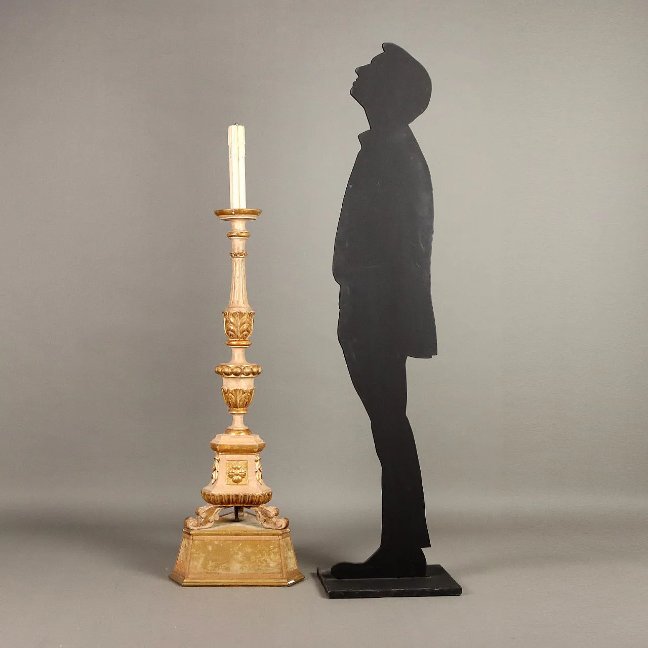 Carved Candelabra in gilded wood, 19th century 2