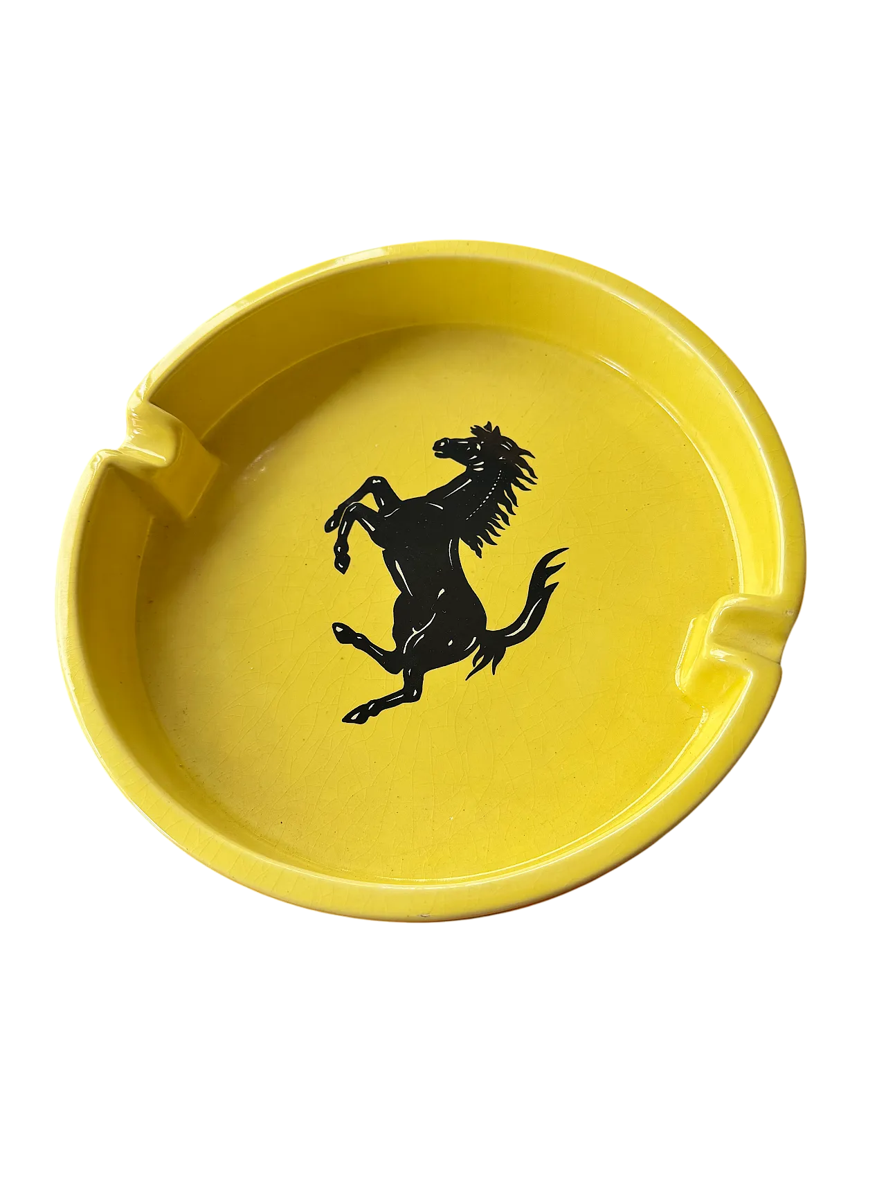 Posacenere Ferrari giallo in ceramica, anni '90 4