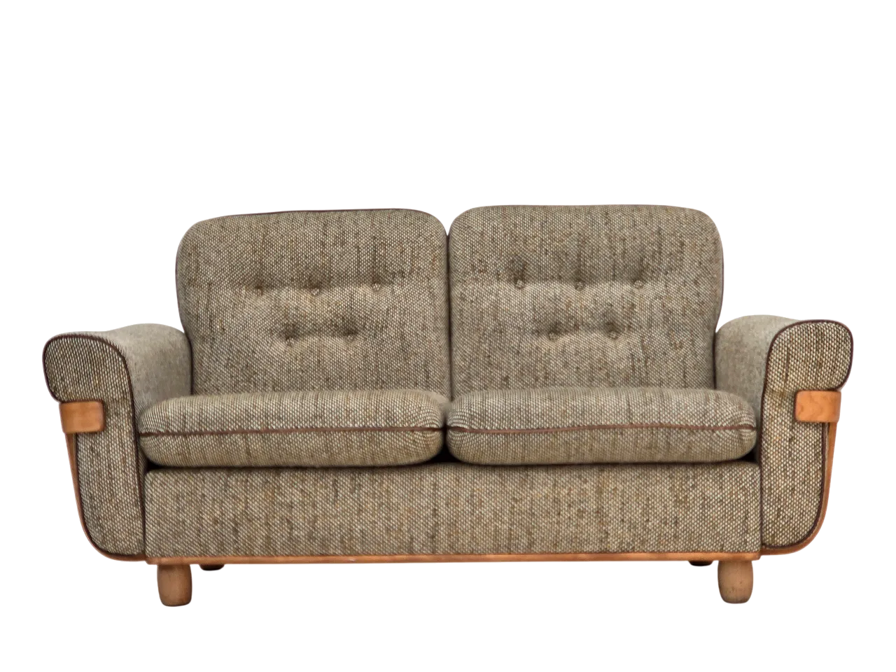 Danish 2-seater sofa wool, 1970s 17