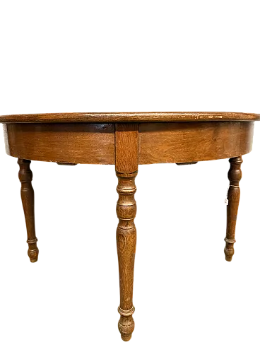 Console mezzaluna in castagno Luigi Filippo, metà '80