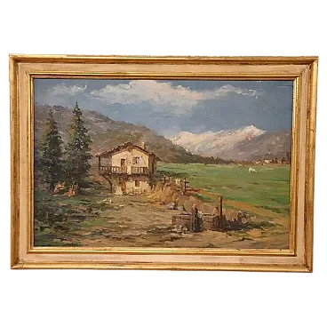 Dipinto ad olio su compensato reca firma A. Scocchera, '900