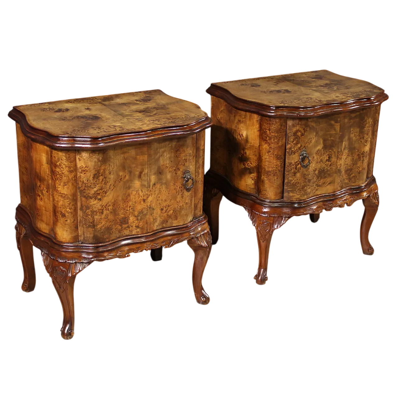 Pair of bedside tables in antique style, 20th century 12