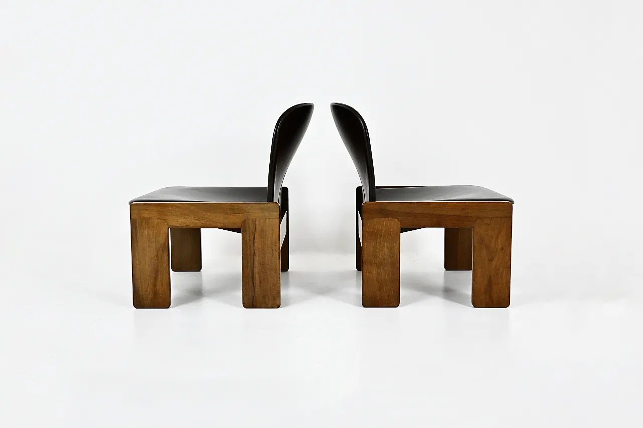 Coppia di 925 sedie di Afra e Tobia Scarpa per Cassina, anni '70 6