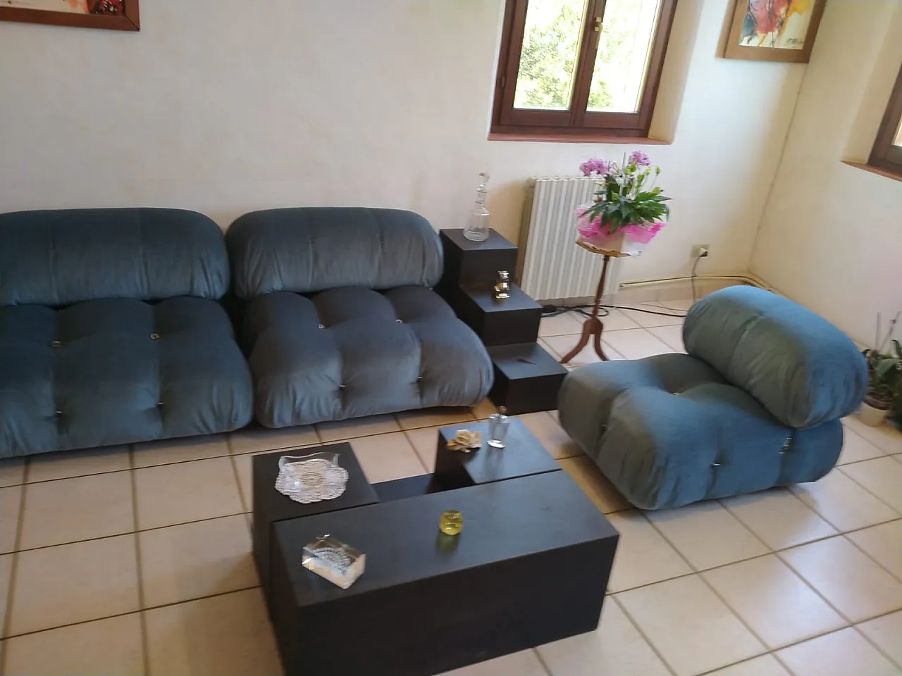 3 poltrone Camaleonda di M. Bellini, blu, anni '70 5