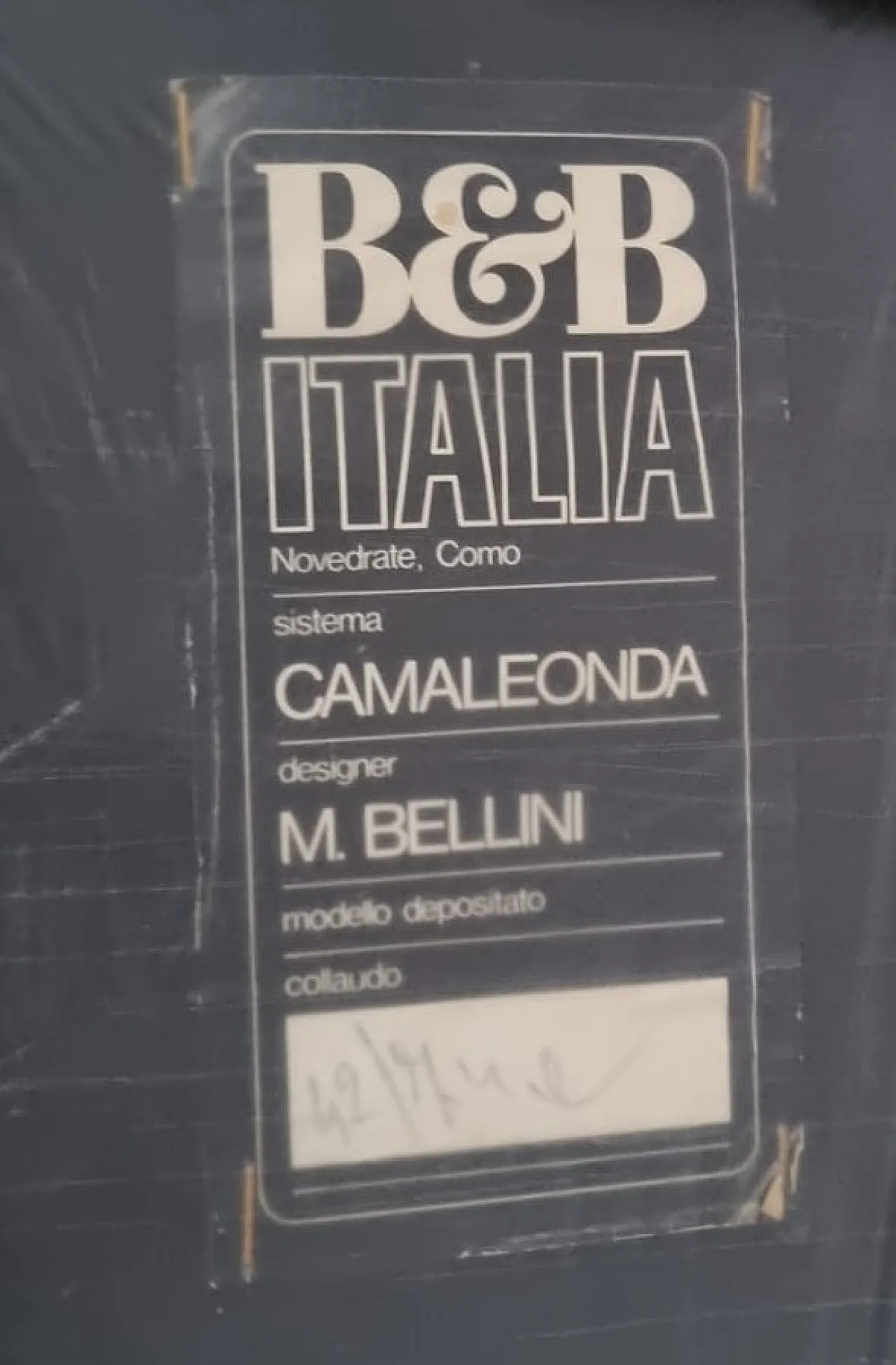 3 poltrone Camaleonda di M. Bellini, blu, anni '70 16