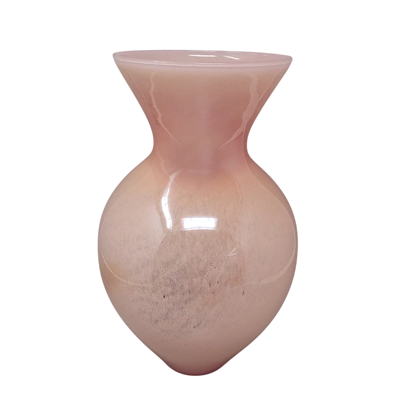 Pink Handcrafted Vase in Murano Glass by Master of the glass, 70s 8