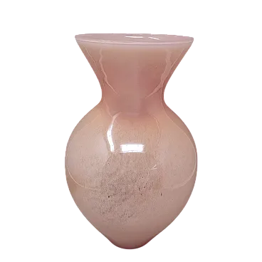 Pink Handcrafted Vase in Murano Glass by Master of the glass, 70s