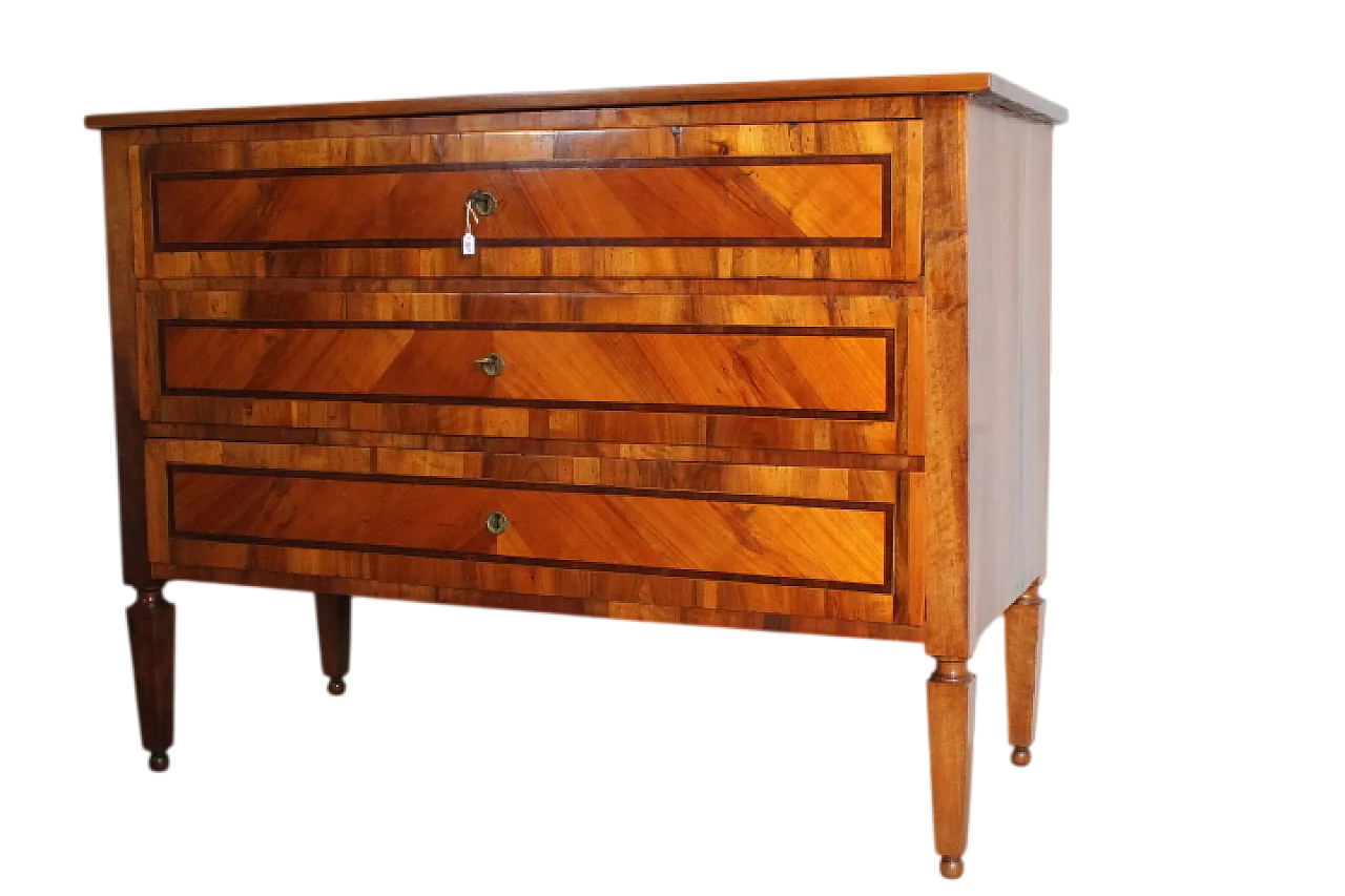 Cassettone comò Luigi XVI, intarsiato, 1770 16