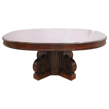 Walnut extensible table, 19th century