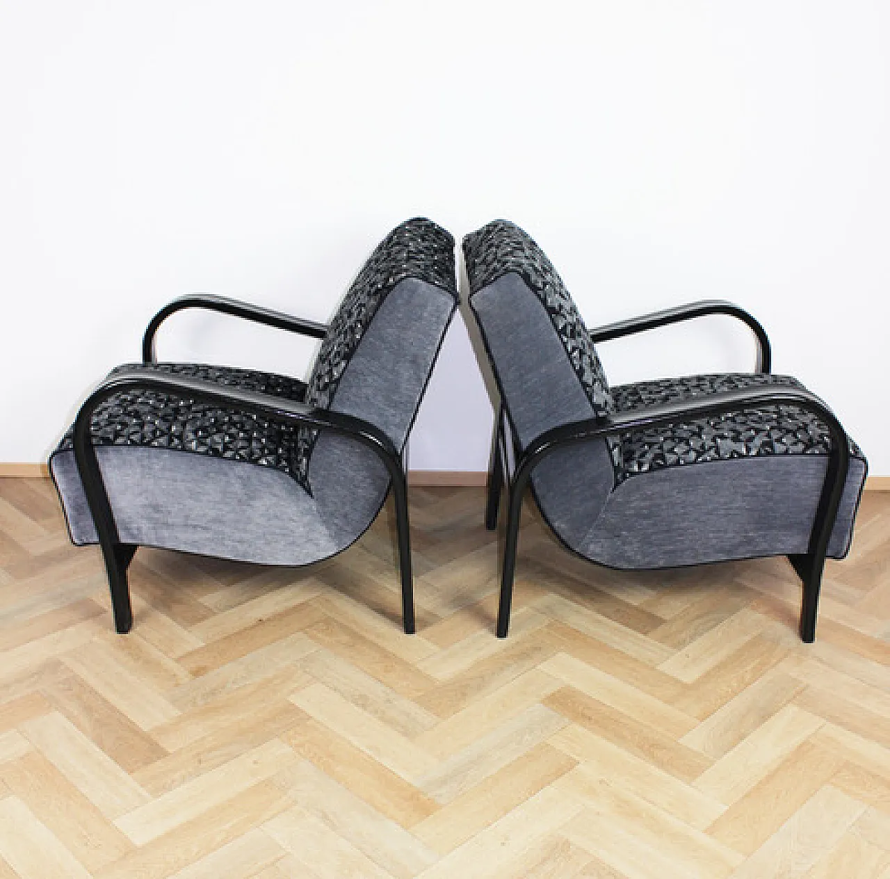 Poltrone HF11 Art Deco, anni '40 4