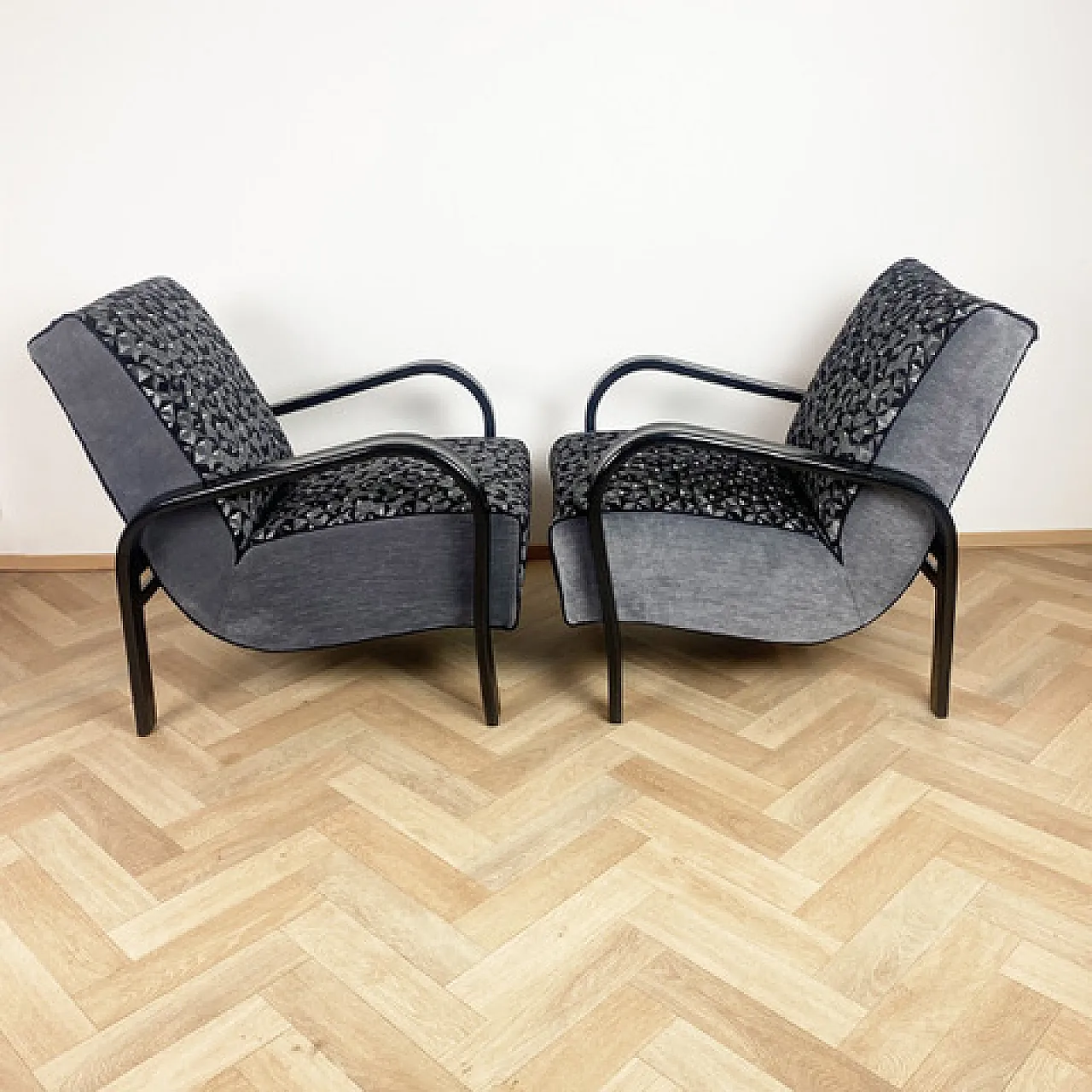 Poltrone HF11 Art Deco, anni '40 8