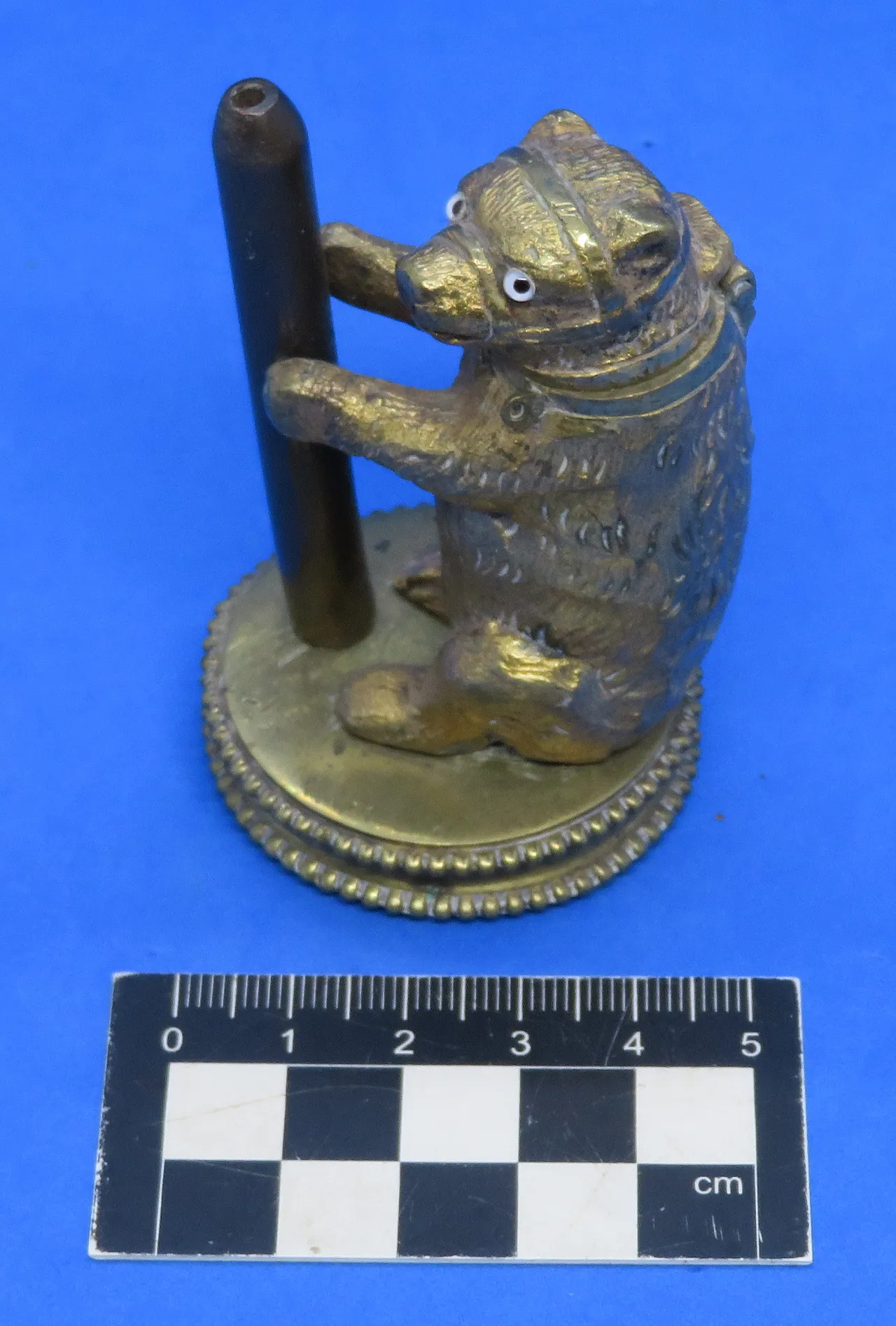 Gilded metal match bear, 19th century 3