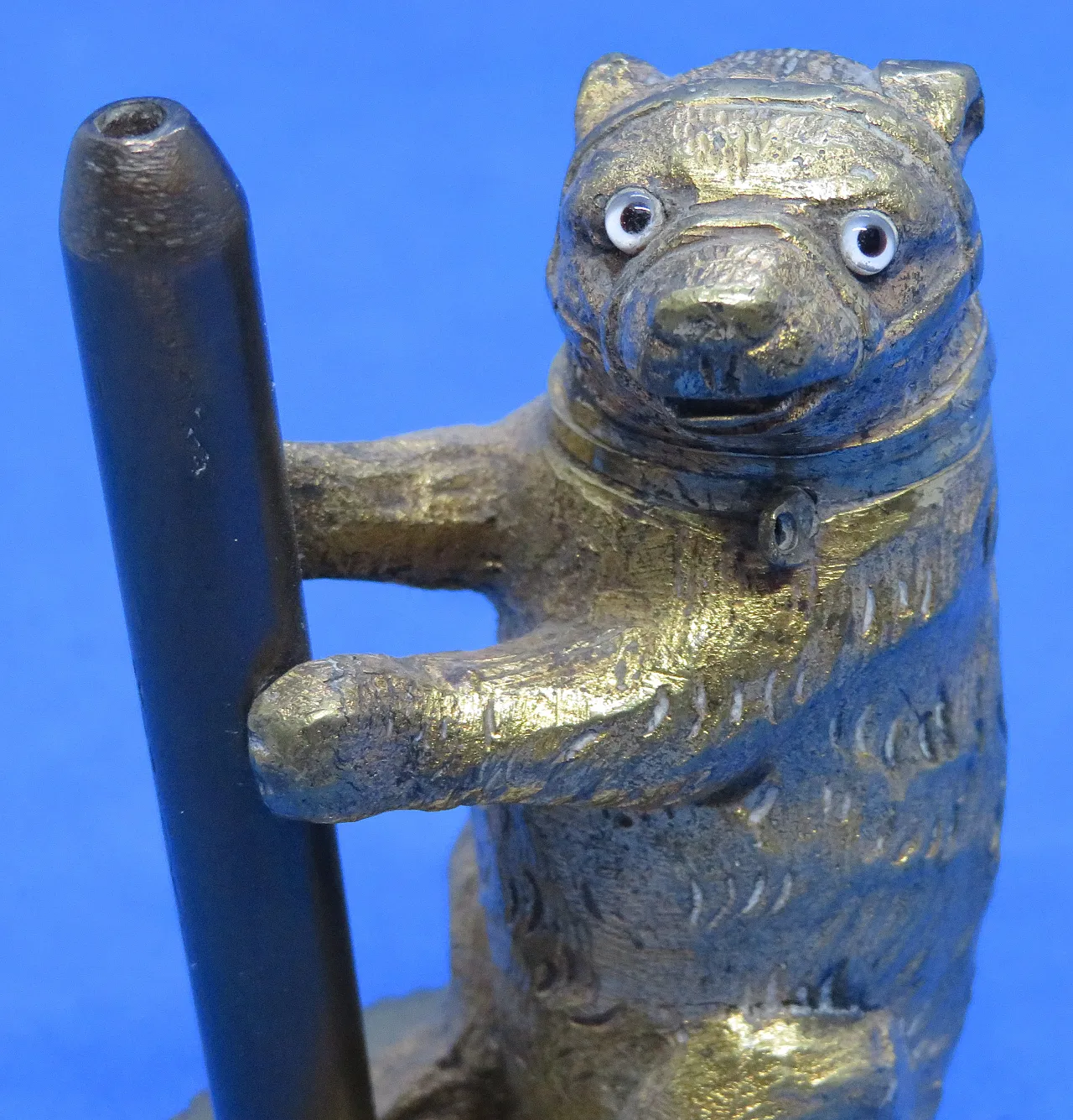 Gilded metal match bear, 19th century 6