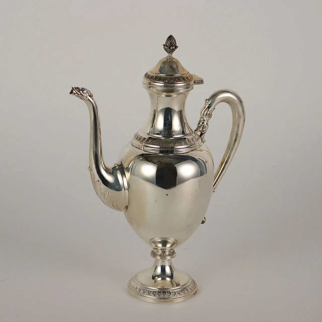 Silver coffee and tea set with tray, 20th century 3