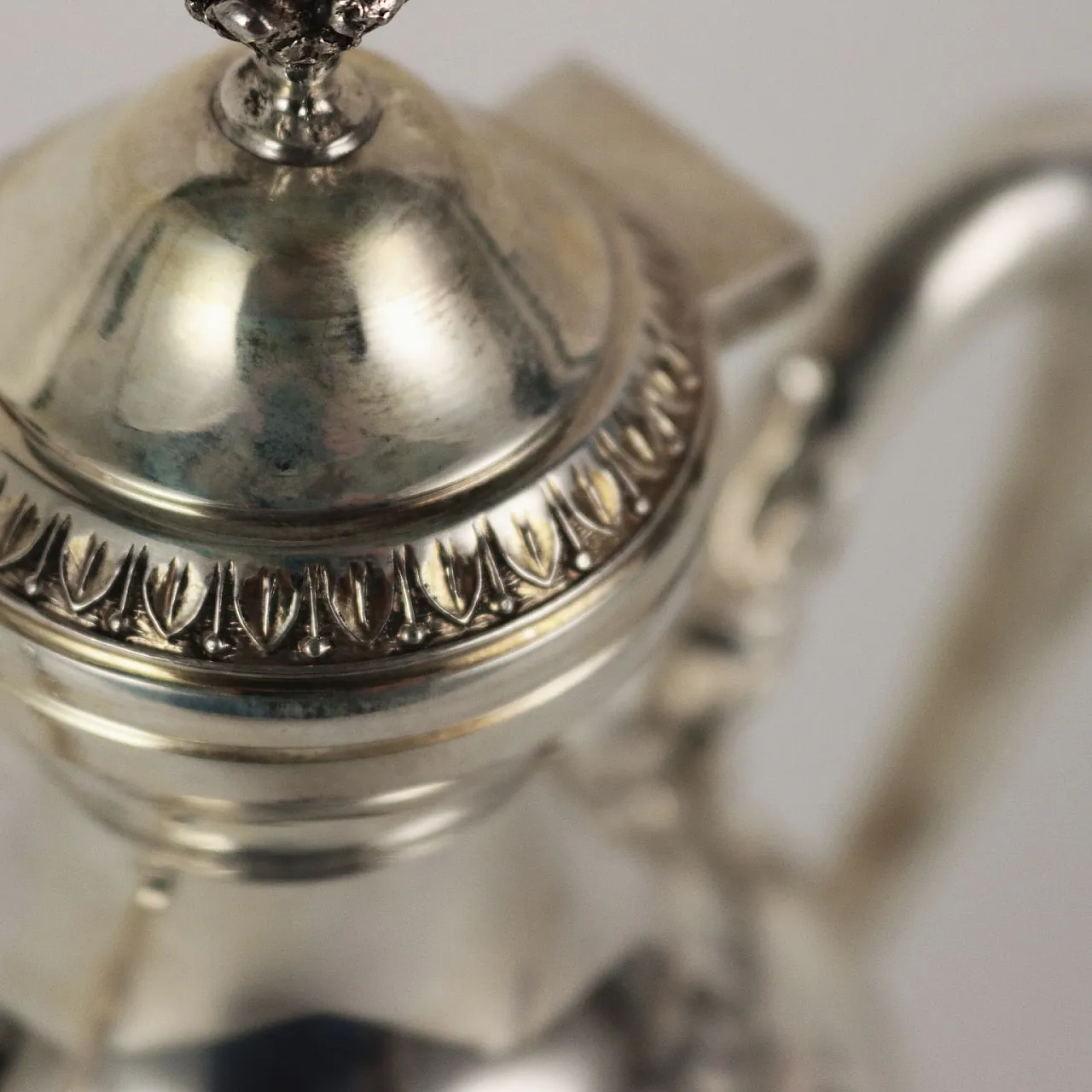 Silver coffee and tea set with tray, 20th century 5