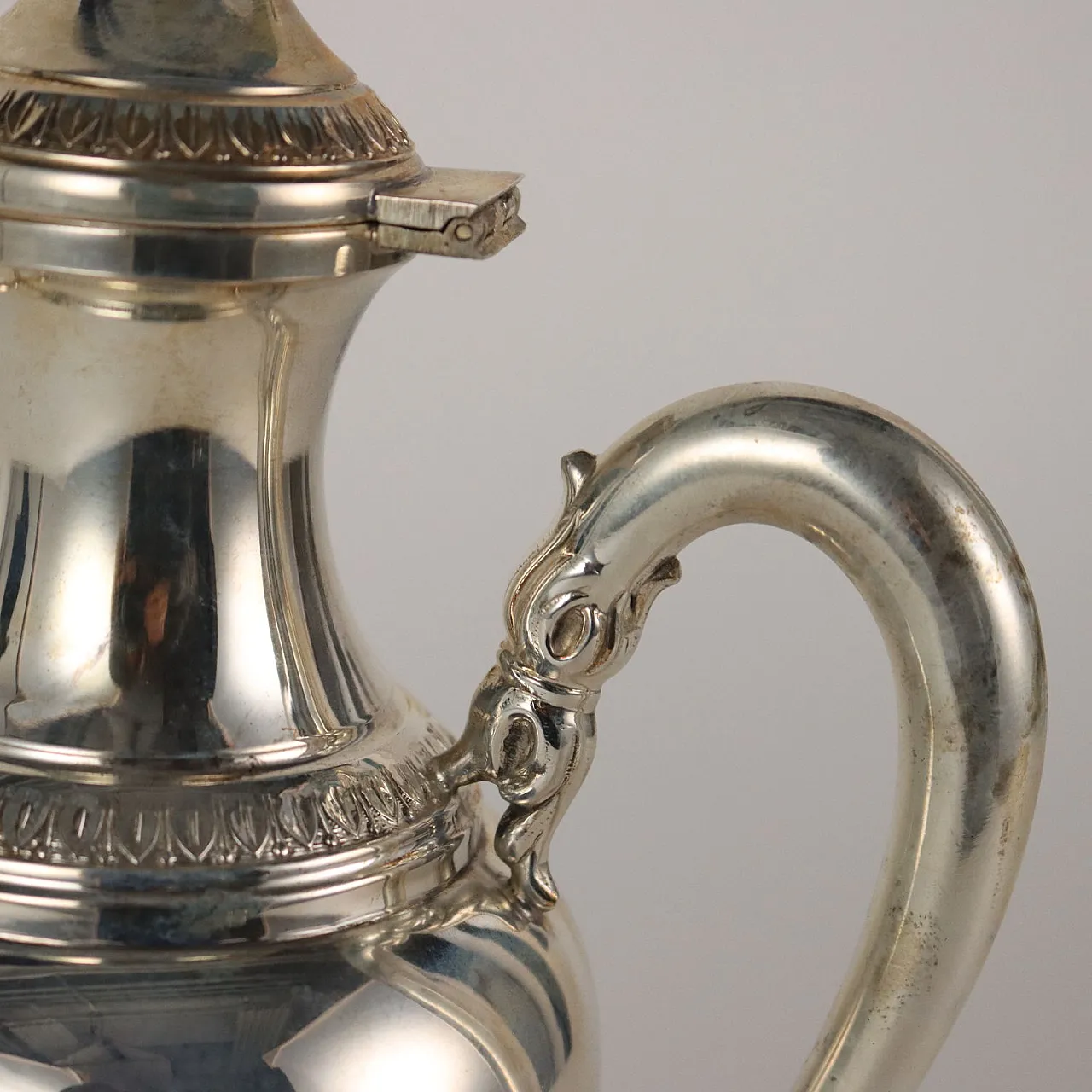 Silver coffee and tea set with tray, 20th century 9