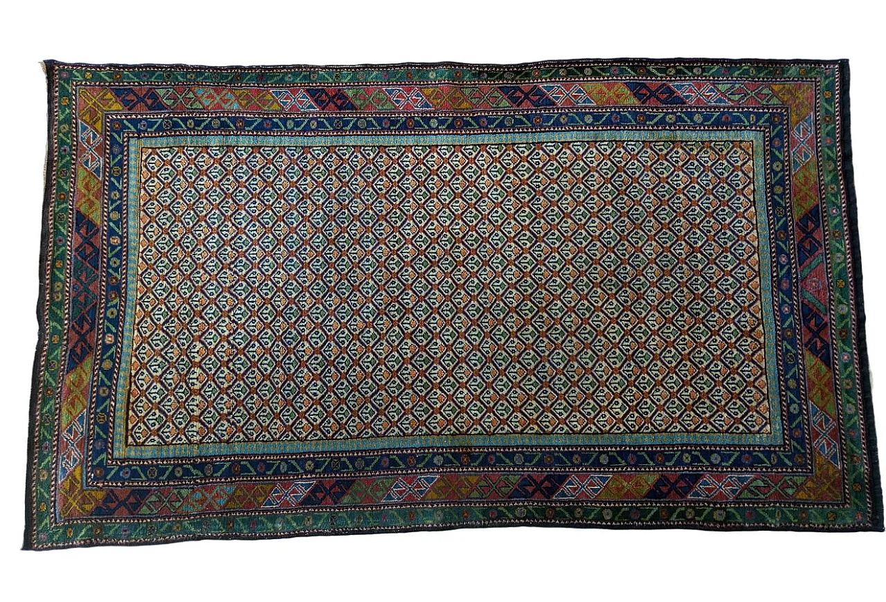 Tappeto indiano annodato a mano in lana, 30s 1