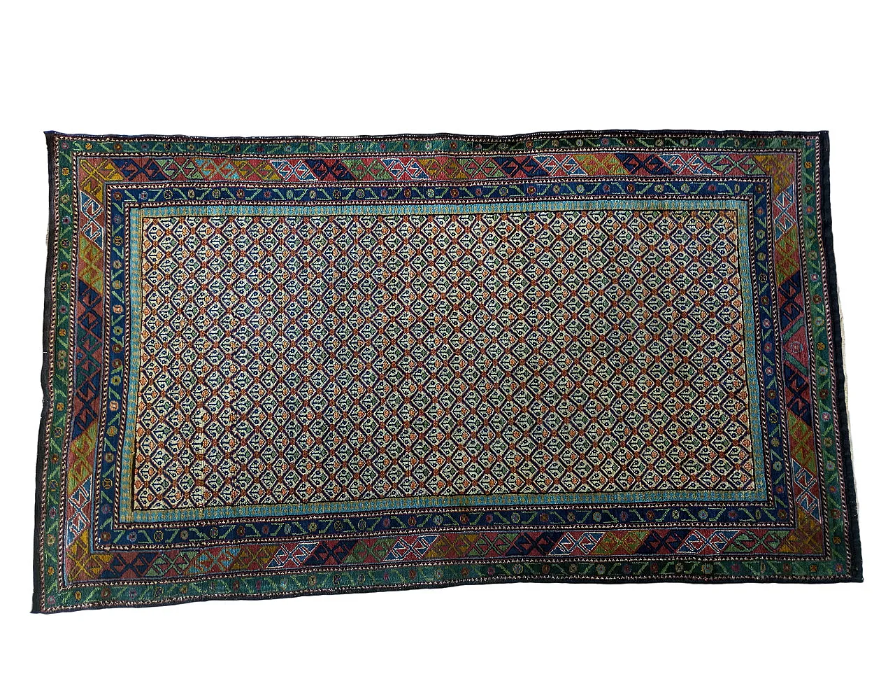 Tappeto indiano annodato a mano in lana, 30s 3