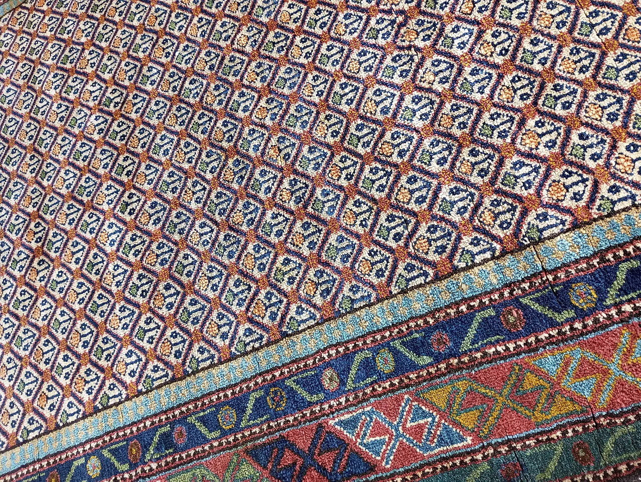 Tappeto indiano annodato a mano in lana, 30s 5